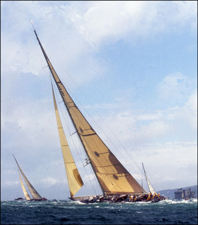 J class tacking though Hurst Channel